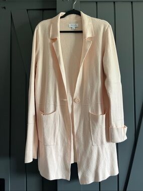 ELLE Pale Pink Long Cardigan Blazer